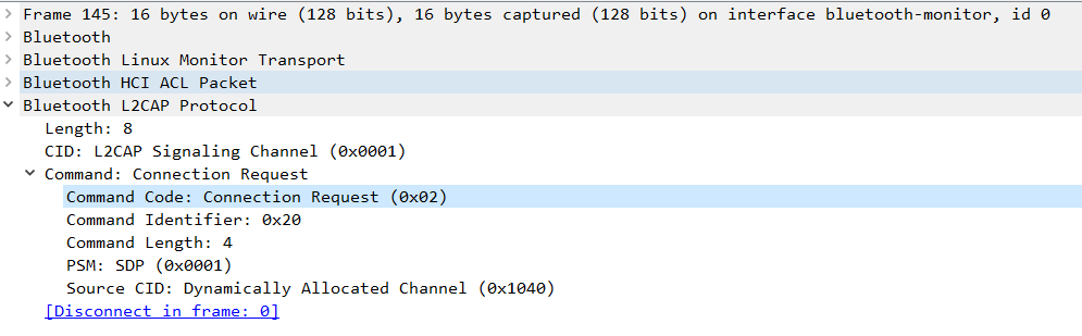 Wireshark Connection request