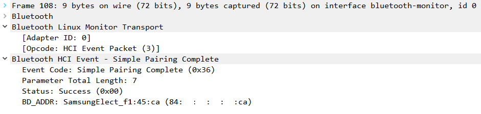 Wireshark Simple Pairing