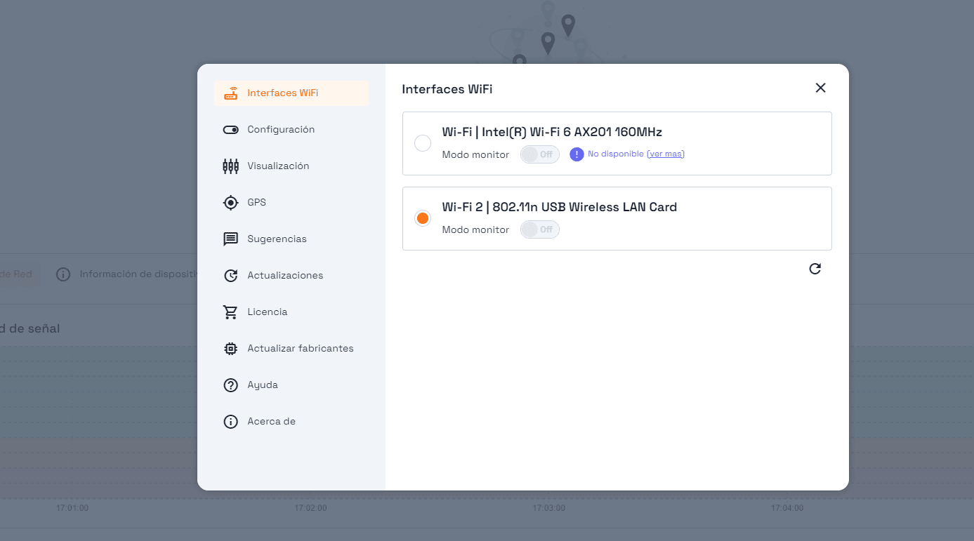 selecting monitor mode wifi card