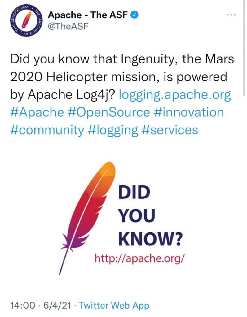 Apache Log4j Nasa