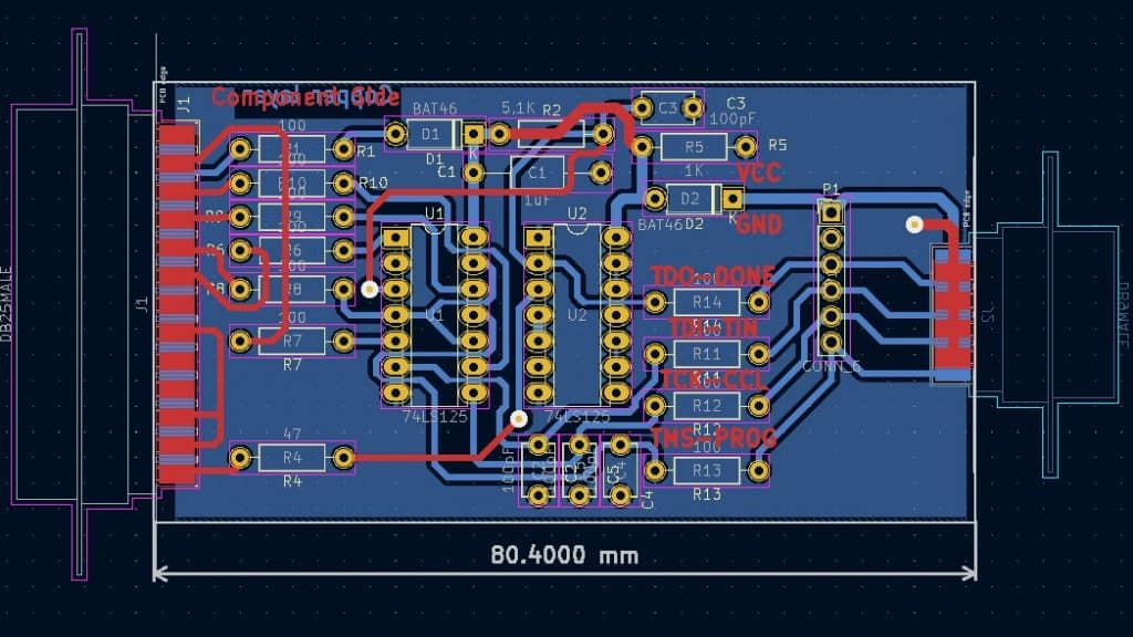 PCB layout in a hardware design scheme