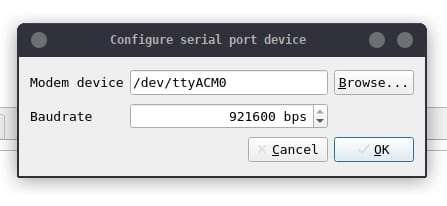 configure serial port