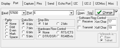 captura el interfaz USB / UART-TTL