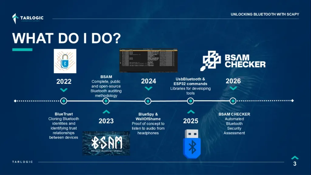 This research is part of our Bluetooth security research line and expands on the notes and findings shared in the ScapyCon